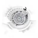 stairs to heaven with clouds and doves tattoo design idea