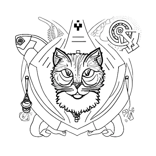 veterinarian symbol with animal silhouettes tattoo design idea