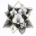 orchids peonies sacred geometry and dot work Encompass by ethereal vibes, other worldly symbols, scriptures,  tattoo design idea