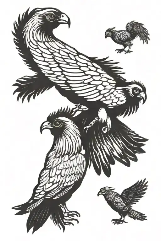 cockfight  tattoo design idea