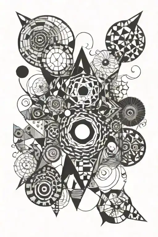 tim burton style things tattoo design idea