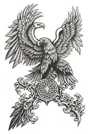 Double headed eagle tattoo design idea