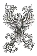 Double headed eagle tattoo design idea