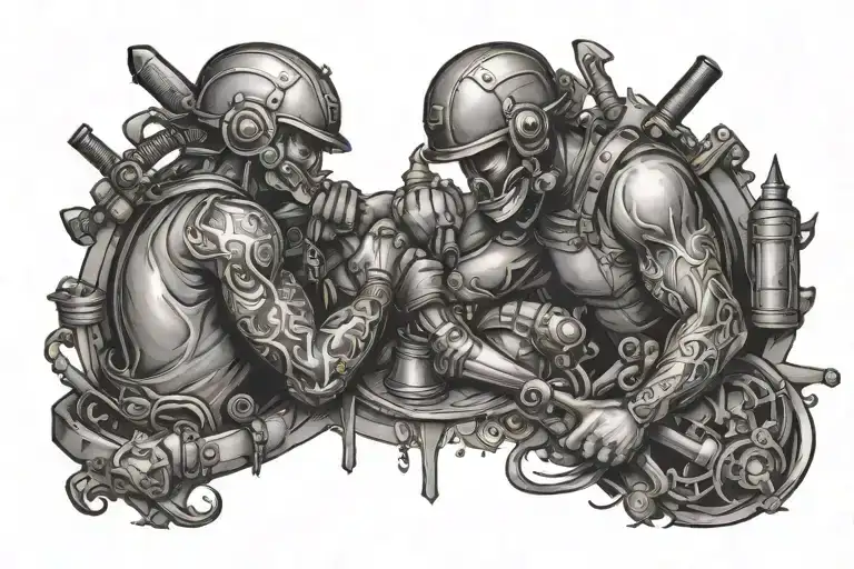 Team Work Makes The Dream Work tattoo design idea