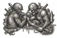Team Work Makes The Dream Work tattoo design idea