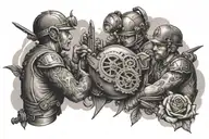 Team Work Makes The Dream Work tattoo design idea