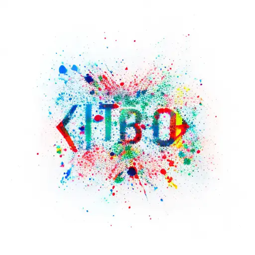 A new-school design featuring a red anarchy sign with vibrant splatters of paint tattoo design idea