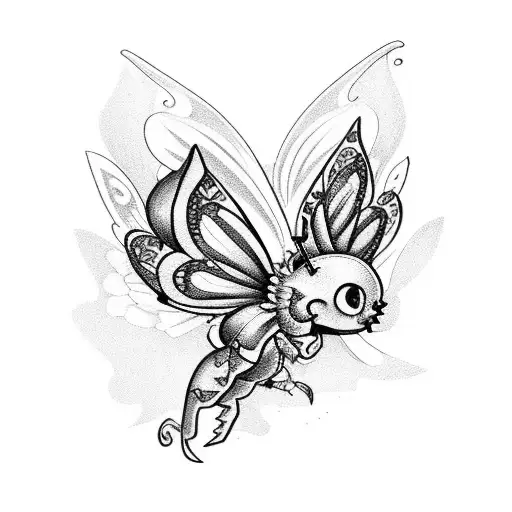 flowers with butterflies and romantic fairy tail books for a full-sleeve tattoo tattoo design idea