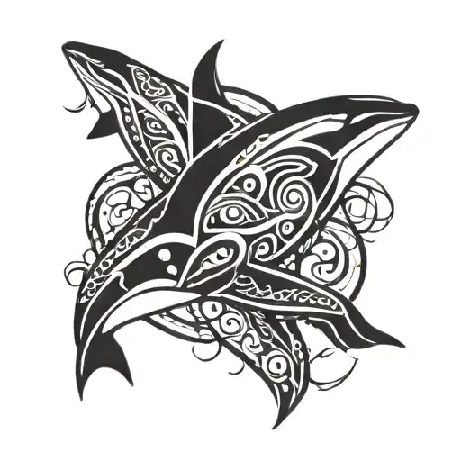 orca pisces tattoo design idea