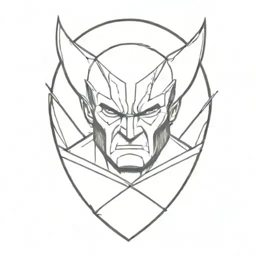 wolverine X men attacking tattoo design idea
