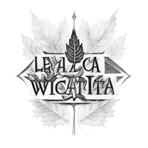 caesar leafs with latin text veni vidi vici on chest tattoo design idea