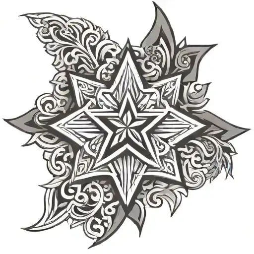 shoulder russian star on shoulder tattoo design idea