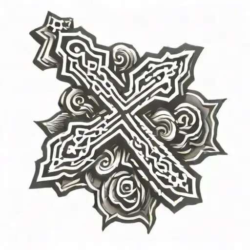 Small cross tattoo on the right hand   tattoo design idea