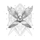 2 flying crows tattoo design idea