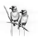 2 crows on a wire tattoo design idea