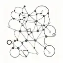 adrenaline and dopamine chemical structure connected with a fishing line with a hook at the end tattoo design idea