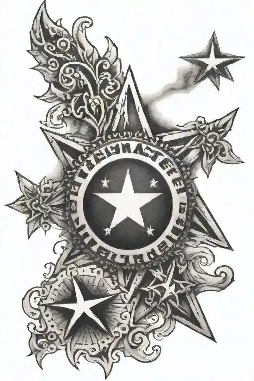 Tennessee tri star and cross tattoo tattoo design idea