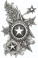 Tennessee tri star and cross tattoo tattoo design idea