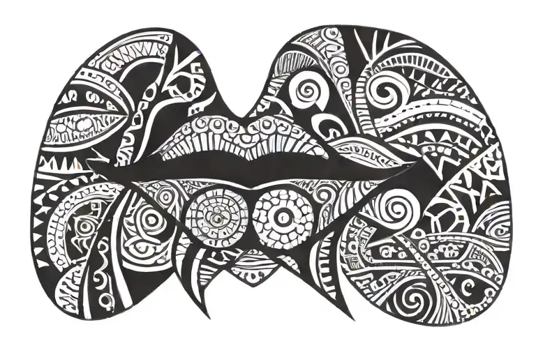 lip print tattoo design idea