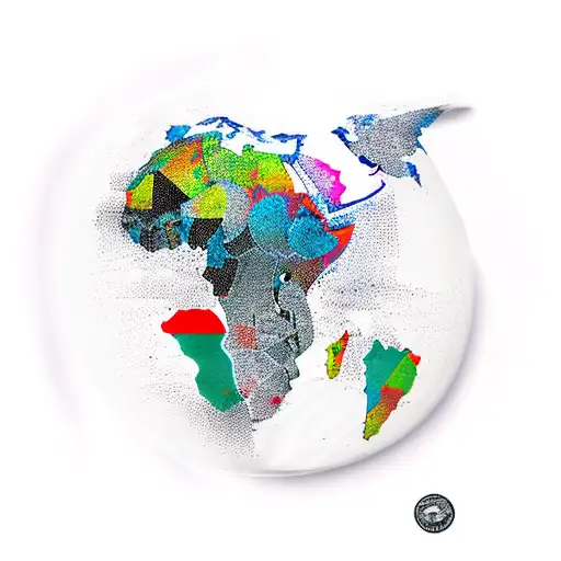 African continent  tattoo design idea