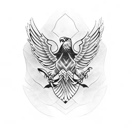Eagle Harley Davidson symbol tattoo design idea