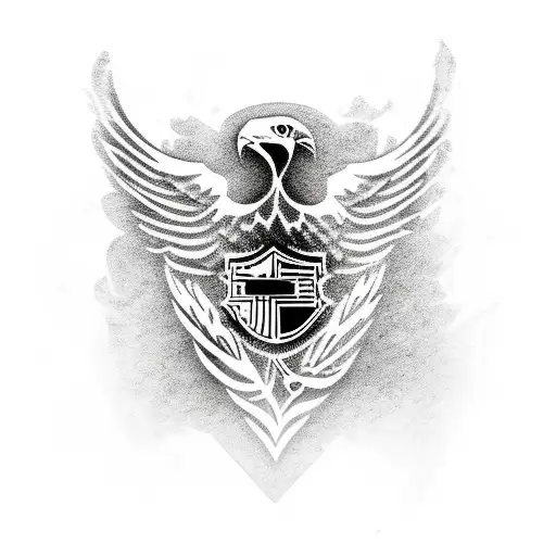 Eagle Harley Davidson symbol tattoo design idea
