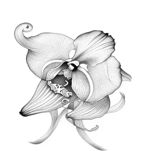 orquidea tattoo design idea