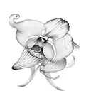 orquidea tattoo design idea