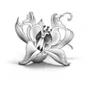 orquidea tattoo design idea