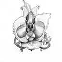 orquidea tattoo design idea
