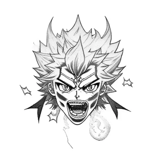 black clover anime tattoo design idea