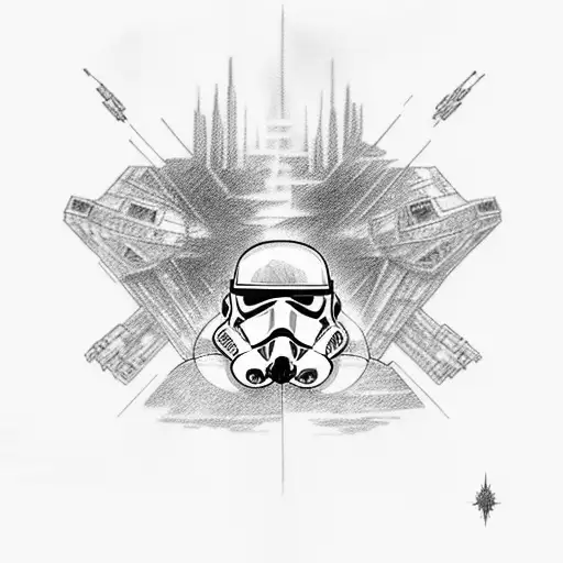 Star Wars sleeve, shoulder is the Mortis gods tattoo design idea