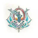 TRISHULA tattoo design idea