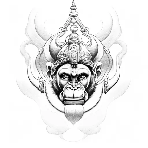 hanuman tattoo design idea