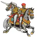polish hussar warriors riding tattoo design idea