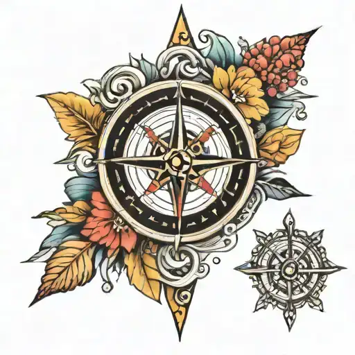 compass croatia tattoo design idea