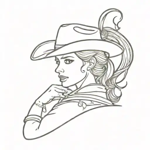 cowgirl up  tattoo design idea