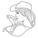 cowgirl up  tattoo design idea
