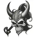 viking skull tattoo design idea
