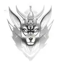 Anubis sharingan tattoo design idea