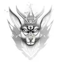 Anubis sharingan tattoo design idea