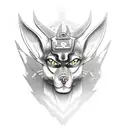 Anubis sharingan tattoo design idea