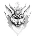 Anubis sharingan tattoo design idea