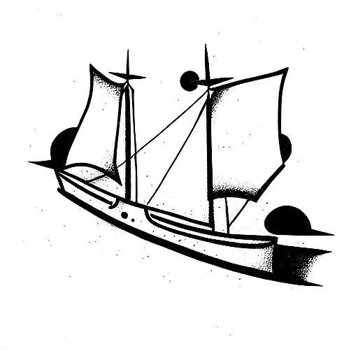 Theseus Paradox board ship start tattoo design idea