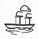 Theseus Paradox board ship start tattoo design idea