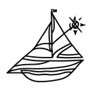 Theseus Paradox board ship start tattoo design idea