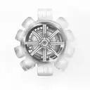 checkered flag and gears tattoo design idea