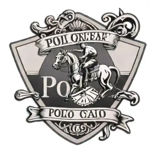 street sign with polo logo combined tattoo design idea