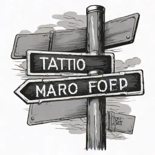 Street sign tattoo design idea