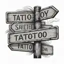 Street sign tattoo design idea